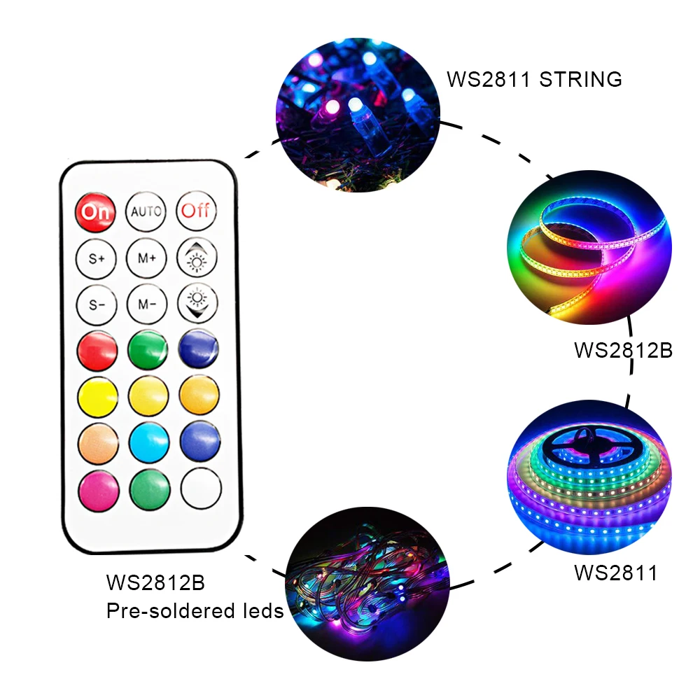 Беспроводной RF светодиодный пульт дистанционного управления 14key 21Key 300 Цвет режимов SP103E для детей возрастом от 12V WS2811 WS2812B светодиодный мечта Цвет Светодиодные ленты модуль