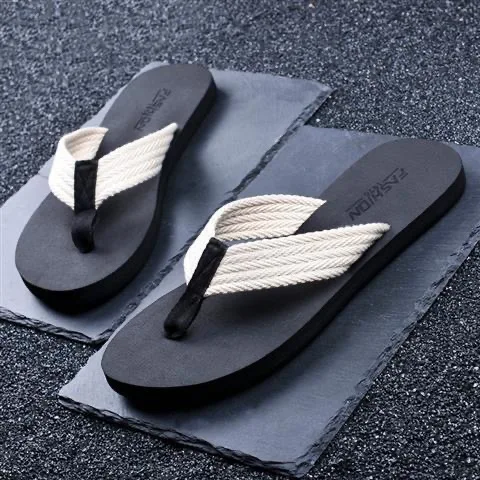 Coslony Flip Flops for men Summer Beach Men trend Shoes Sandals Open Toe Slipper indoor outdoor Flipflops large size Male Shoes