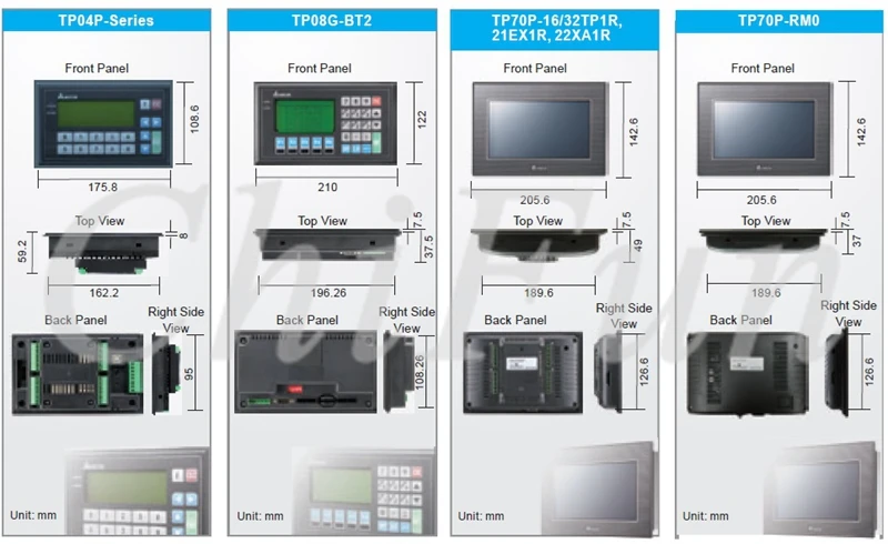 Delta TP04P-32TP1R Text Panel HMI with built-in PLC Digital input/output module