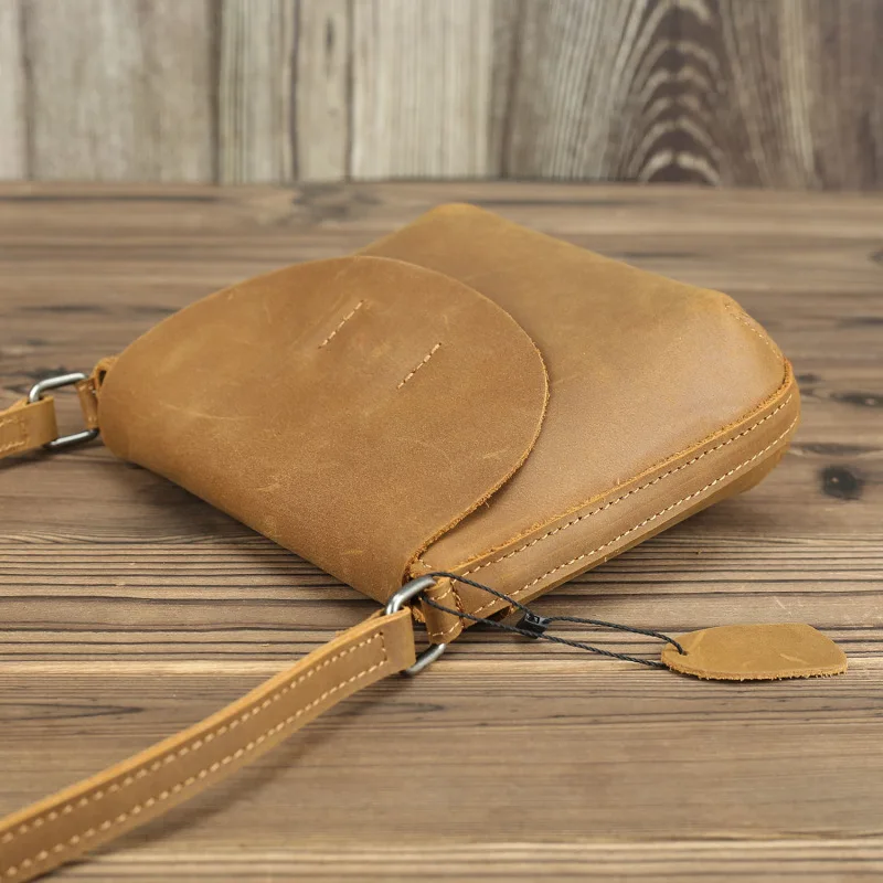 GO-LUCK Brand Genuine Leather Casual Small Women Crossbody Shoulder Women's Cowhide Messenger Bags Cell Phone Pouch Case