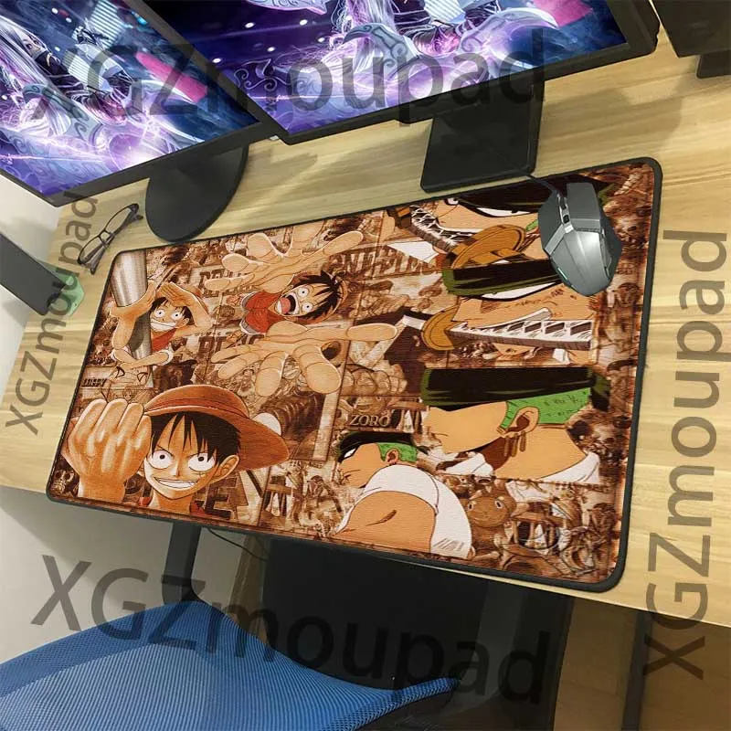 Xgz large game mouse pad anime one piece king luffy black precision