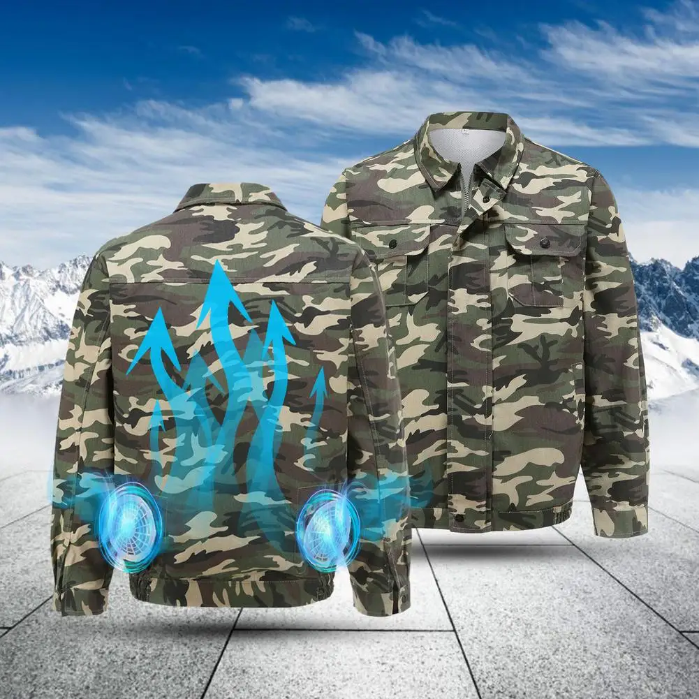Outdoor jacket overalls summer cooling air-conditioning clothing with fan site charging and refrigeration welding clothing 1