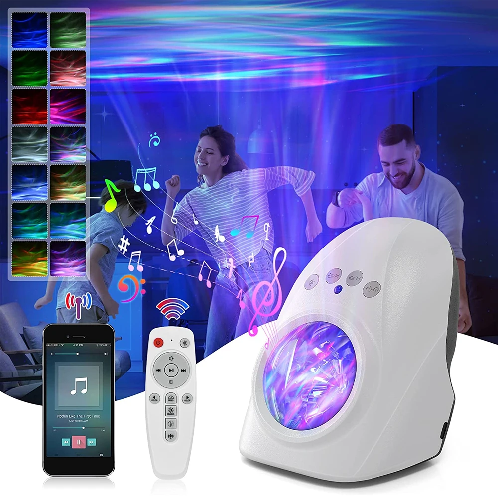 nursery night light Aurora Projector Star Projector Galaxy Night Light Northern Light Projection Rotate LED Lamp BT Music Speaker Bedroom Decor Gift unicorn night light