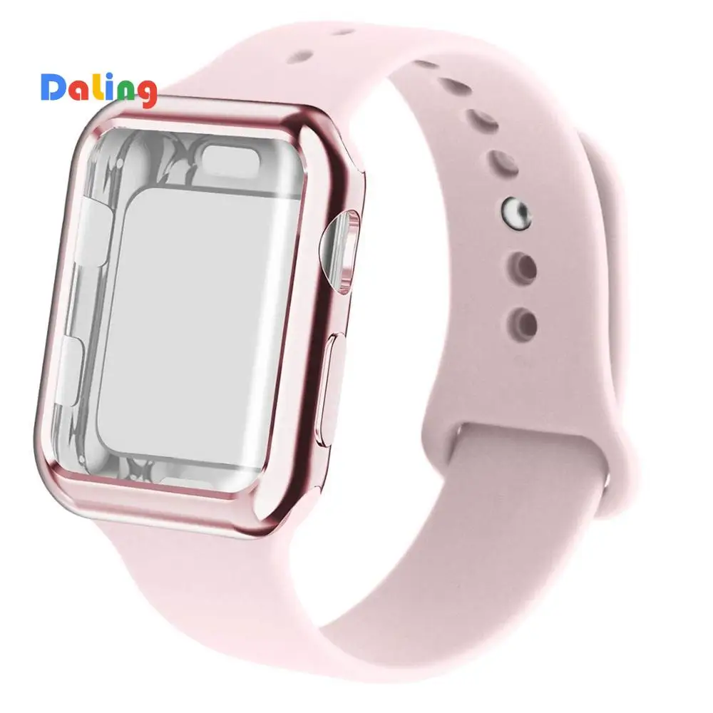 

Silicone strap For Apple Watch band 38mm 42mm iwatch 5 Band 44mm 40mm Sport bracelet Rubber watchband for iwatch 4 3 2 1