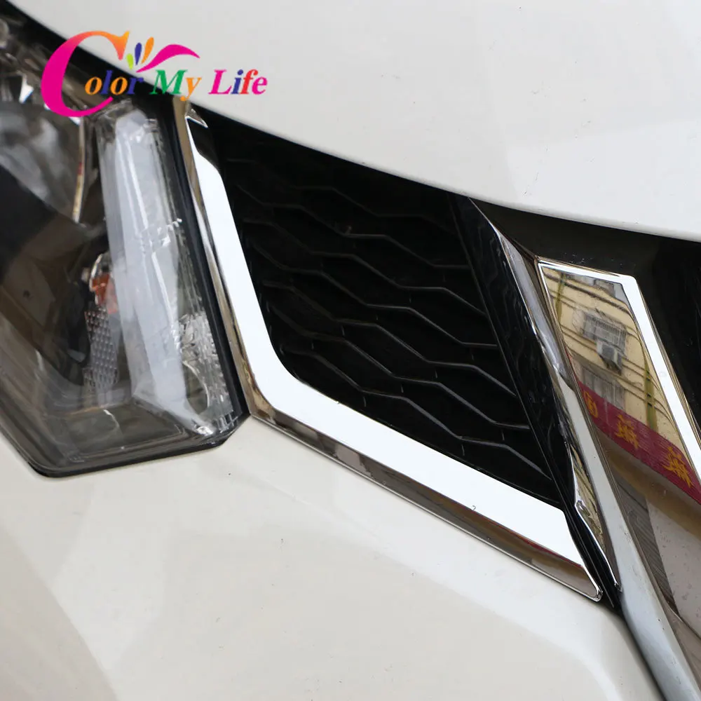 Цветной хромированный чехол на переднюю решетку для Nissan X trail Trail Xtrail Rogue T32 2014 2015