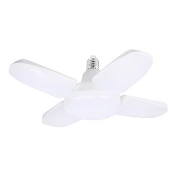 

LED Folding Fan Light, 60W E27 Deformable LED Garage Light, Basement, Warehouse Light, White, AC85-265V