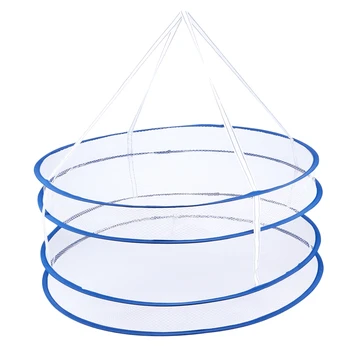 

Drying Rack Folding Hanging Clothes Laundry Basket Dryer Net 2 layers