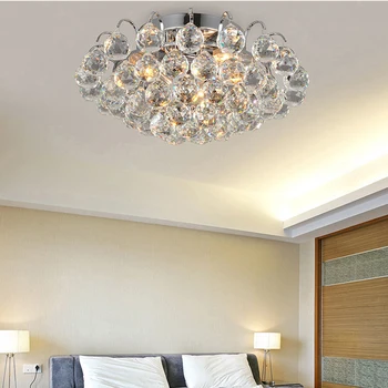 

Ceiling Lamp Crystal Living Room Foyer Home Lights Lustre Fixtures Ceiling Lights 2020 Surface Mounted Contemporary LED Bulbs AC