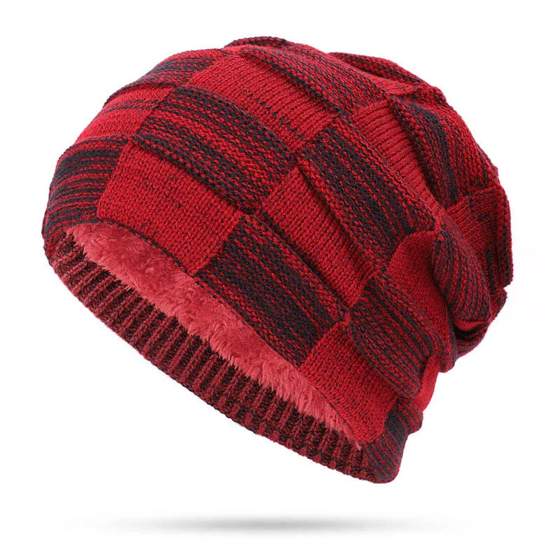 Мужской женский шарф, зимняя Осенняя вязаная шерстяная шапка Skullies Beanie, Женская Толстая теплая мешковатая шапка, уличная мягкая хлопковая маска, Лыжные шапки - Цвет: Color    10