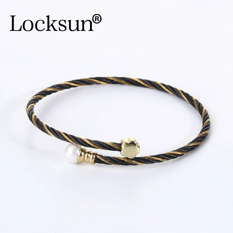 Locksun, Новое поступление, браслеты из нержавеющей стали, провод, регулируемый, роскошная цепочка, Шарм для женщин, ювелирное изделие, 585, розовое золото, браслеты