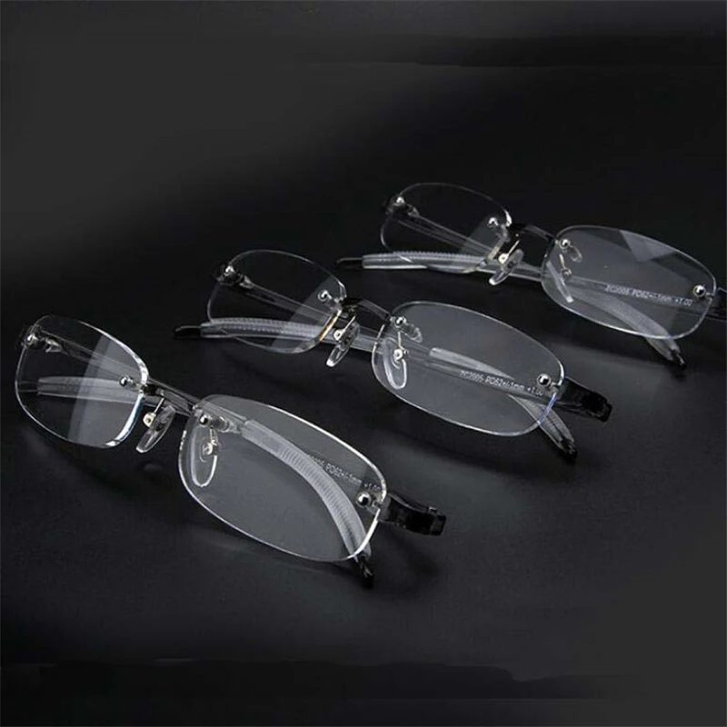 

New Frameless Finished Myopia Glasses Men Women Ultralight Rimless Frame Short-sighted Nearsighted Eyeglasses -100 ~ -400