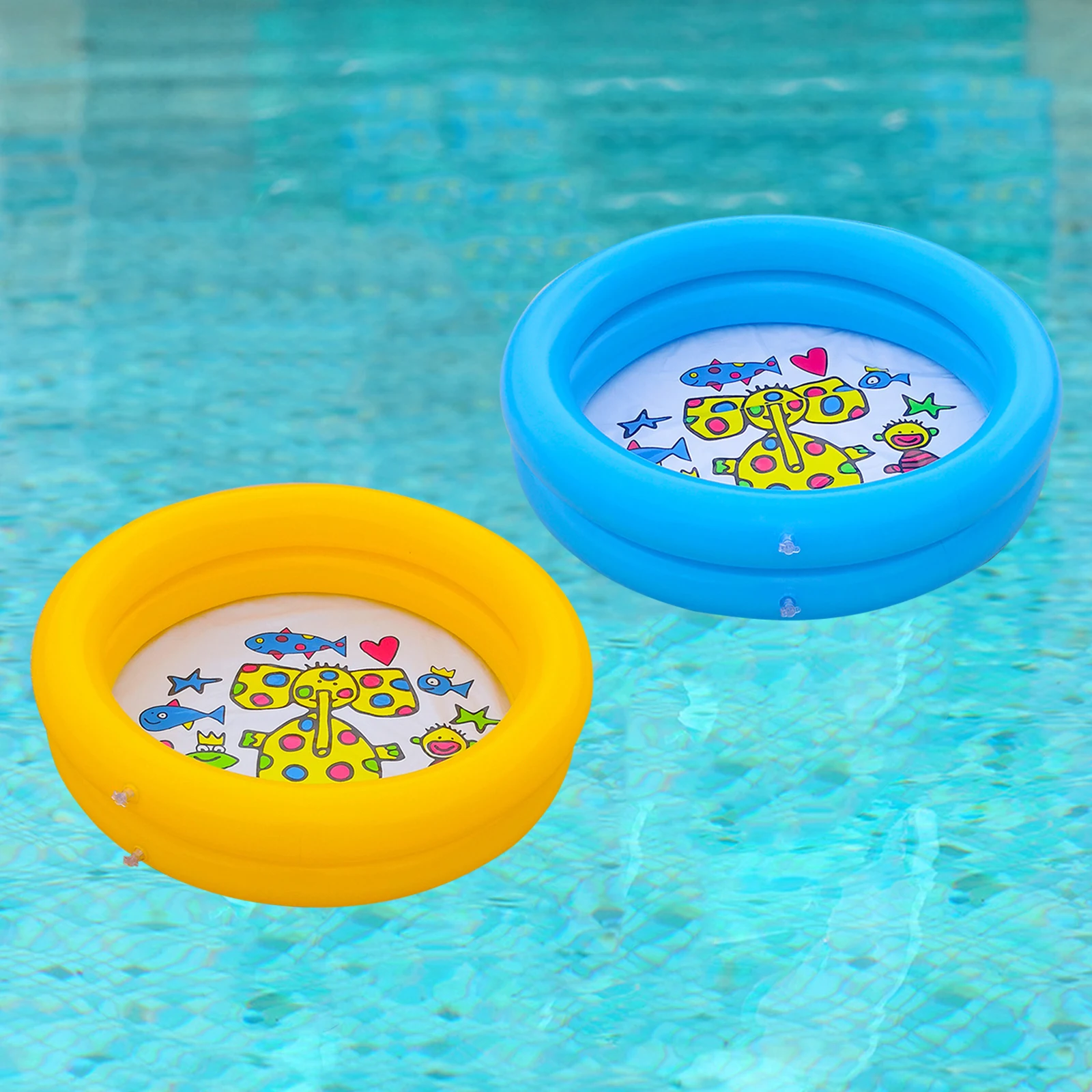PVC Round Kids Inflatable Swimming Pool Baby Bath Tub Family Summer Indoor Outdoor Garden Backyard Water Fun Toy Tub Durable
