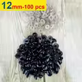 12mm-100pcs-Black