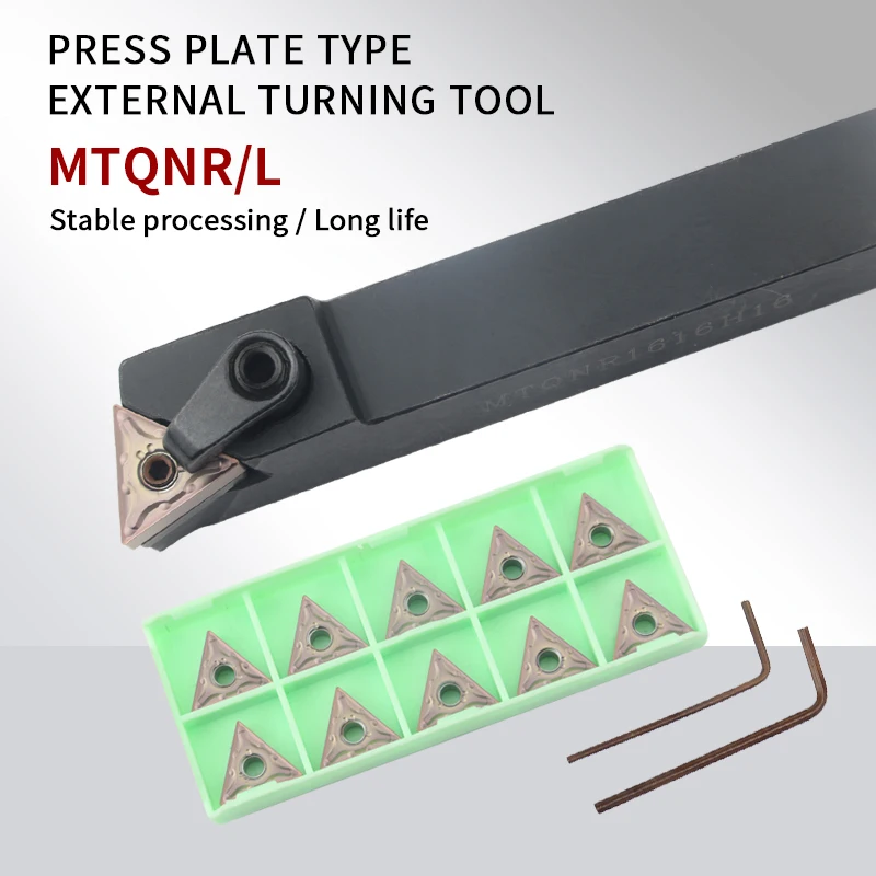 

MTQNR/L MTQNR1616/2020/2525 CNC Metal Lathe Turning Tools Holder External Turning Tools Boring Bar For TNMG16 Inserts