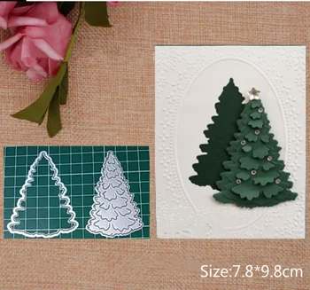 

Christmas Tree Metal Cutting Dies Christmas Stencil For DIY Scrapbooking Paper Card Decorative Craft Embossing Die Cuts New