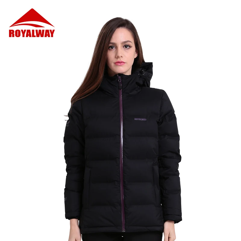 

ROYALWAY Outdoor Mountaineering Down Jacket Women Sports Warm 90% Downs Jackets Thermal Waterproof 2019 New arrival RFDL4479G