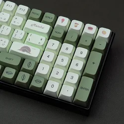 Capuchons de touches de clavier en PBT, 124 touches, profil XDA, personnalisé Matcha, pour interrupteur Cherry MX, clavier mécanique 