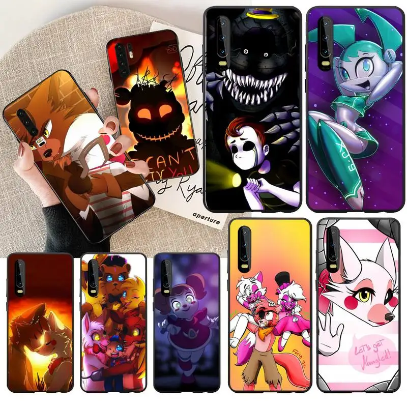 Мягкий черный чехол для телефона PENGHUWAN FNAF плюшевый Foxy Huawei P30 P20 Mate 20 Pro Lite Smart Y9 prime