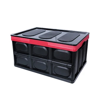 

28L Home Clothing Storage Box Car Organizer Trunk Storage Box Large Capacity Folding Box Bag Stowing Tidying With Lids Black