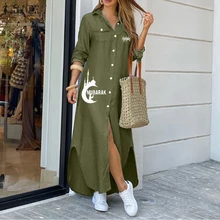  Fashion ZANZEA Women Maxi Shirt Dress 2022 Autumn Vintage Ladies Long Sleeve Vestidos Oversize  Casual Plaid Robe Longue 
