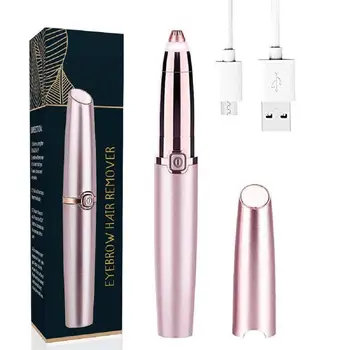 

Rechargeable Eyebrow Hair Remover Painless-Precision Eyebrow Trimmer Eyebrow Razor Tool For Face Lips Nose Facial Hair Removal