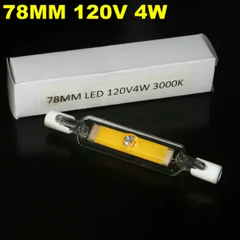 

Long Life 4W 120V R7S LED COB 78MM Light Bulbs for Landscape Work Floodlight- Replacement Halogen Lamp Tube