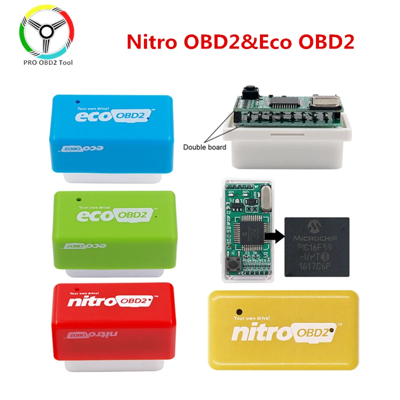 Новое топливо экономит 15% ECO OBD2 & Nitro автомобильный чип тюнинг коробка вилка и