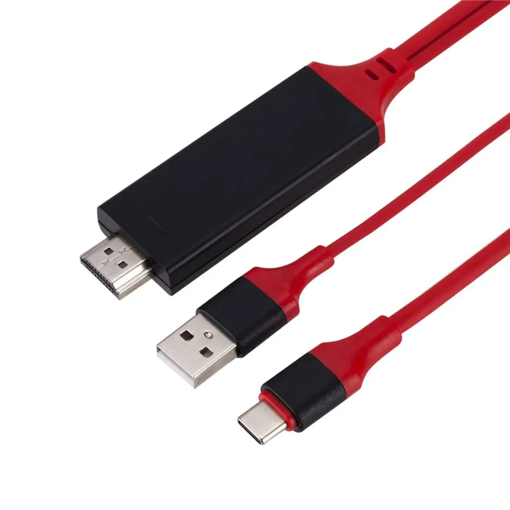 Кабель type-C к HDMI Поддержка Usb зарядки type-C к HDMI 4K* 2K HD адаптер кабель type-C к HDMI с кабель для зарядки с адаптером