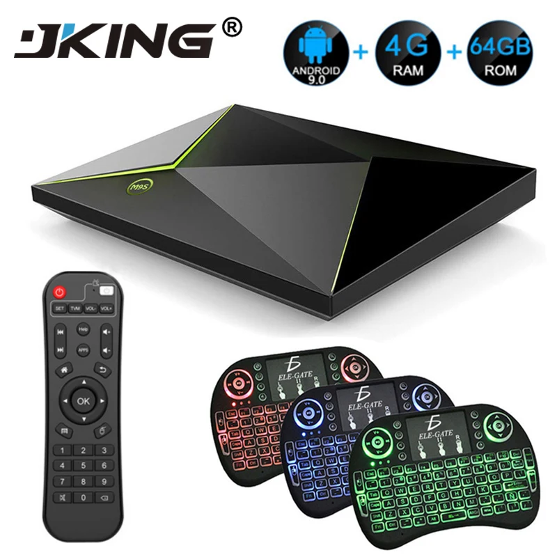 M9S Z8 Smart tv Box 6K Android 9 0 4 ГБ ОЗУ 32 ГБ/64 Гб ПЗУ четырехъядерный H.265 USB3.0 2 4G Wi Fi передатчик
