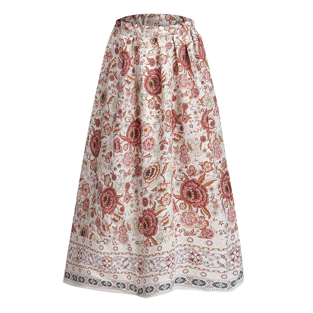 JAYCOSIN женская одежда Boho Сексуальная плиссированная юбка с высокой талией для женщин s модная эластичная юбка миди с цветочным принтом осень зима 1202