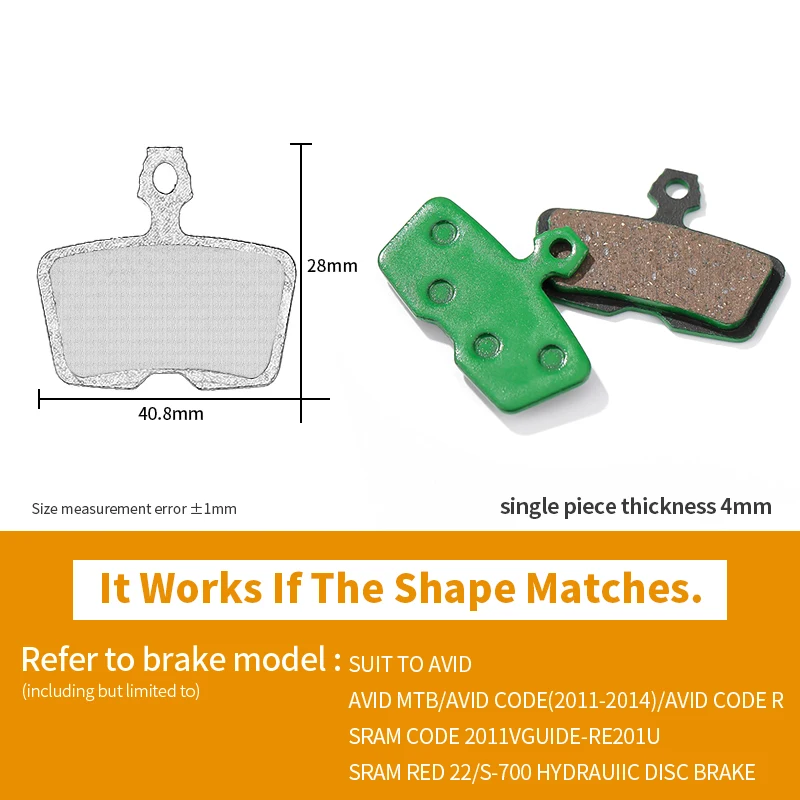 Bicycle Disc Brake Pads 2 pairs for AVID Code R or SRAM CODE R