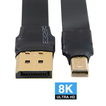 

CY Displayport to Mini DP 4K 60hz Cable 0.2m Slim Flat Soft Active Male to Male Fast Transfer Ultra FHD