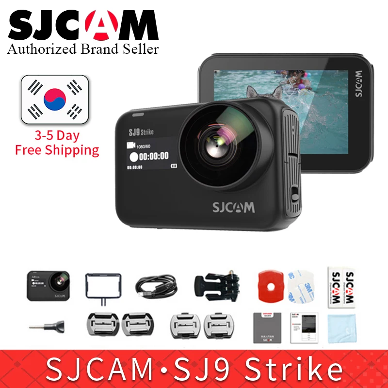 Экшн-камера SJCAM SJ9 Strike Ultra HD 4K 60FPS WiFi 2,3 с пультом дистанционного управления, водонепроницаемая камера для записи видео на шлеме, Спортивная камера с гироскопом/EIS 4k