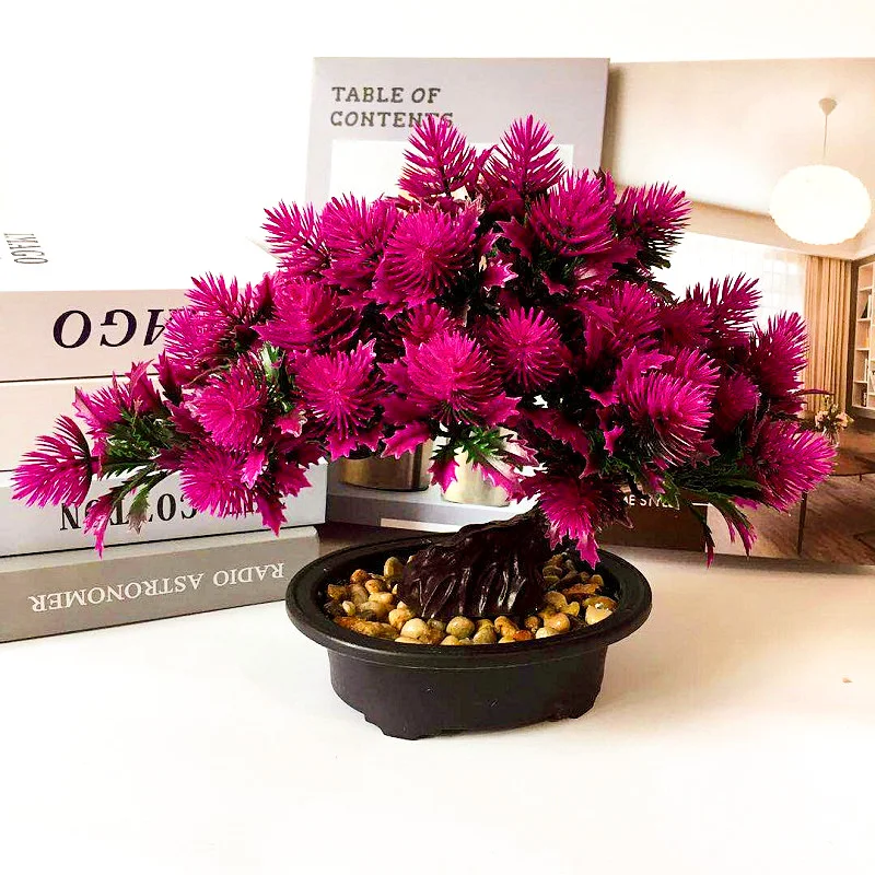 

1X Fake Artificial Plant Bonsai Potted Simulation Pine Tree Home/Office Decor