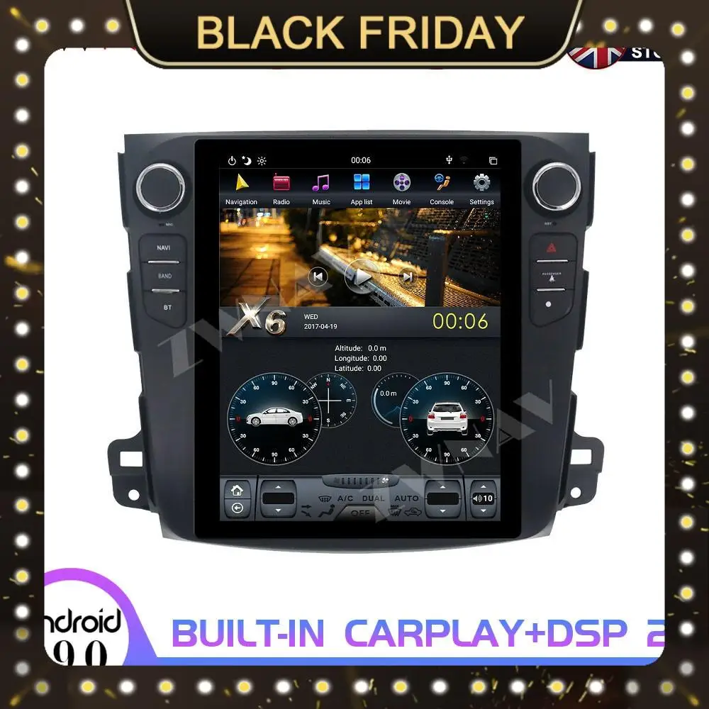 

Android 9 128GB Tesla Style GPS Navigation For Mitsubishi Outlander 2006-2012 Head Unit Multimedia Player Radio Tape Recorder