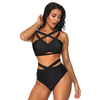 

Sexy High Waist Two Pieces Bikini