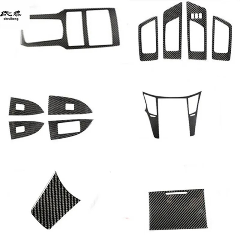 

1lot Epoxy glue real carbon fiber Interior decoration cover for 2010-2014 Subaru Outback Legacy car accessories