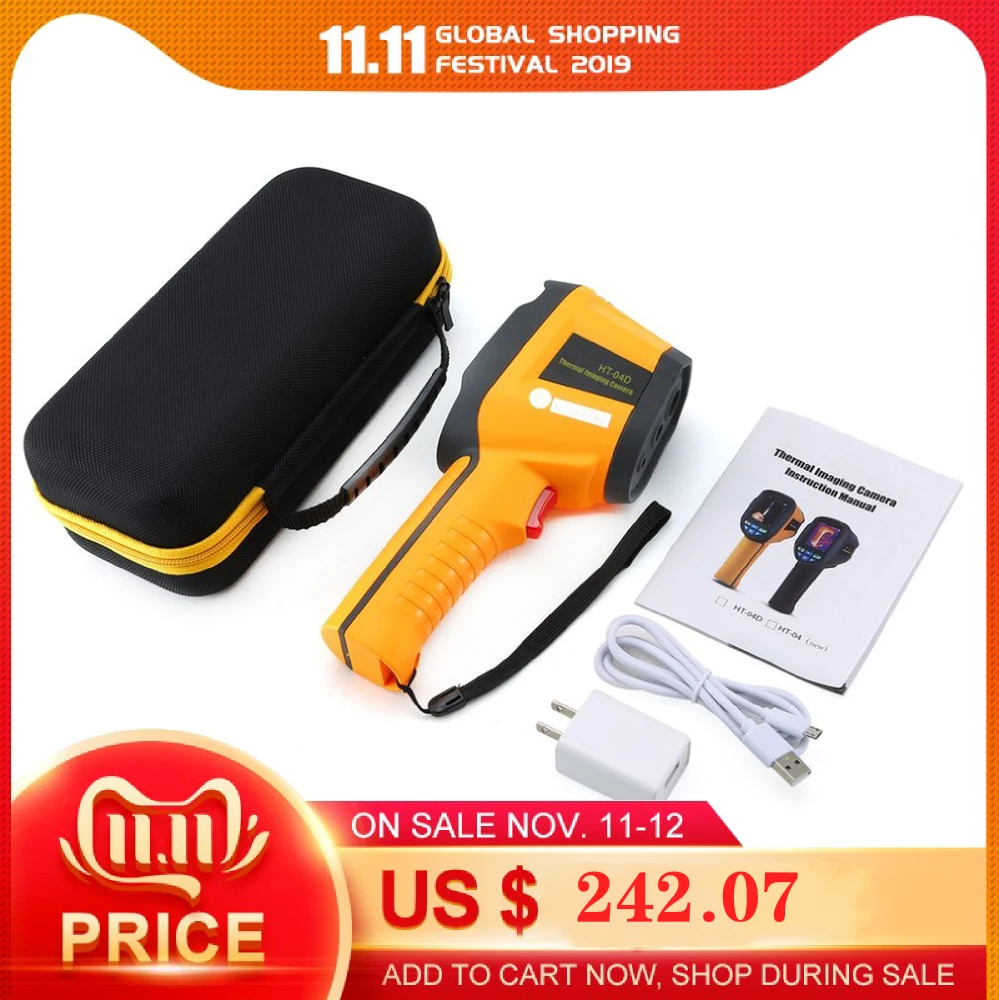 

Professional Handheld Thermal Imaging Camera 2.4" Infrared Thermometer IR Thermal Imager Infrared Imaging Device YK-04D