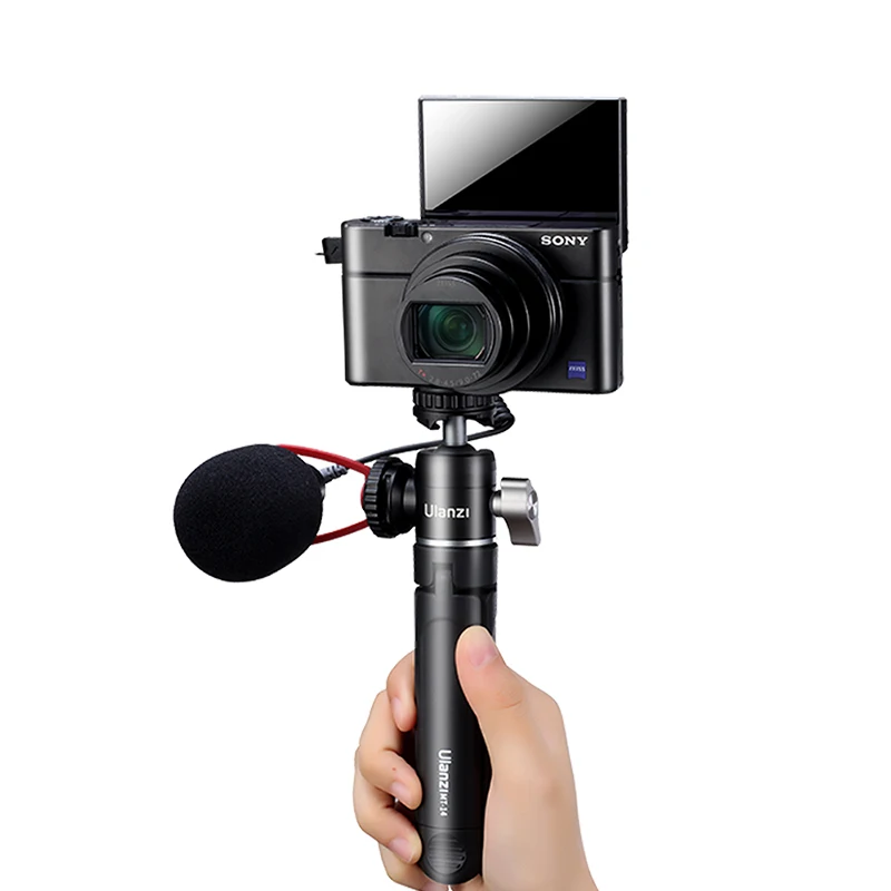 

Ulanzi Adjustable Ballhead Tripod Stand Extend Cold shoe for Microphone LED Light Smartphone DSLR Vlog Tripod for Sony Canon