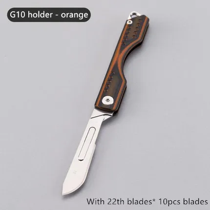 orange 22th G10 Нож складной мини-нож с EDC Складной нож острый ключ нож складной нож универсальный нож безопасность - Цвет: orange 22th