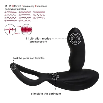 LEVETT USB Rechargeable Prostate Massager  Male Anal Plug Sex Toys for Men Wireless Ring Remote Control Anal Vibrator Vibrator 3