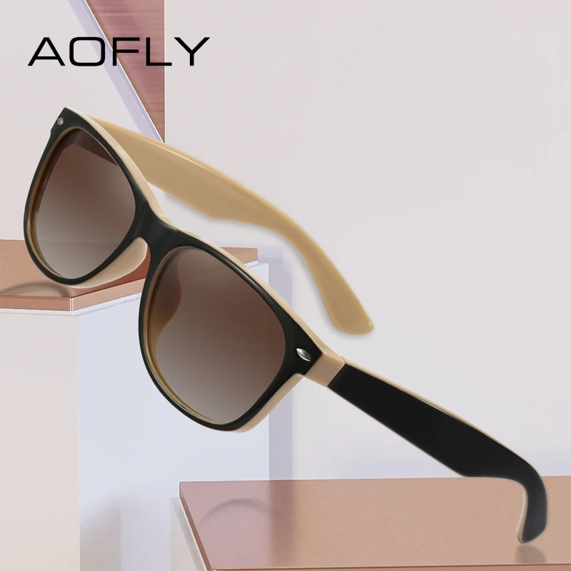 AOFLY Rectangle Polarized Sunglasses Women Male Vintage Travel Anti Glare Driving Mirror Sun Glasses Men UV400 zonnebril dames