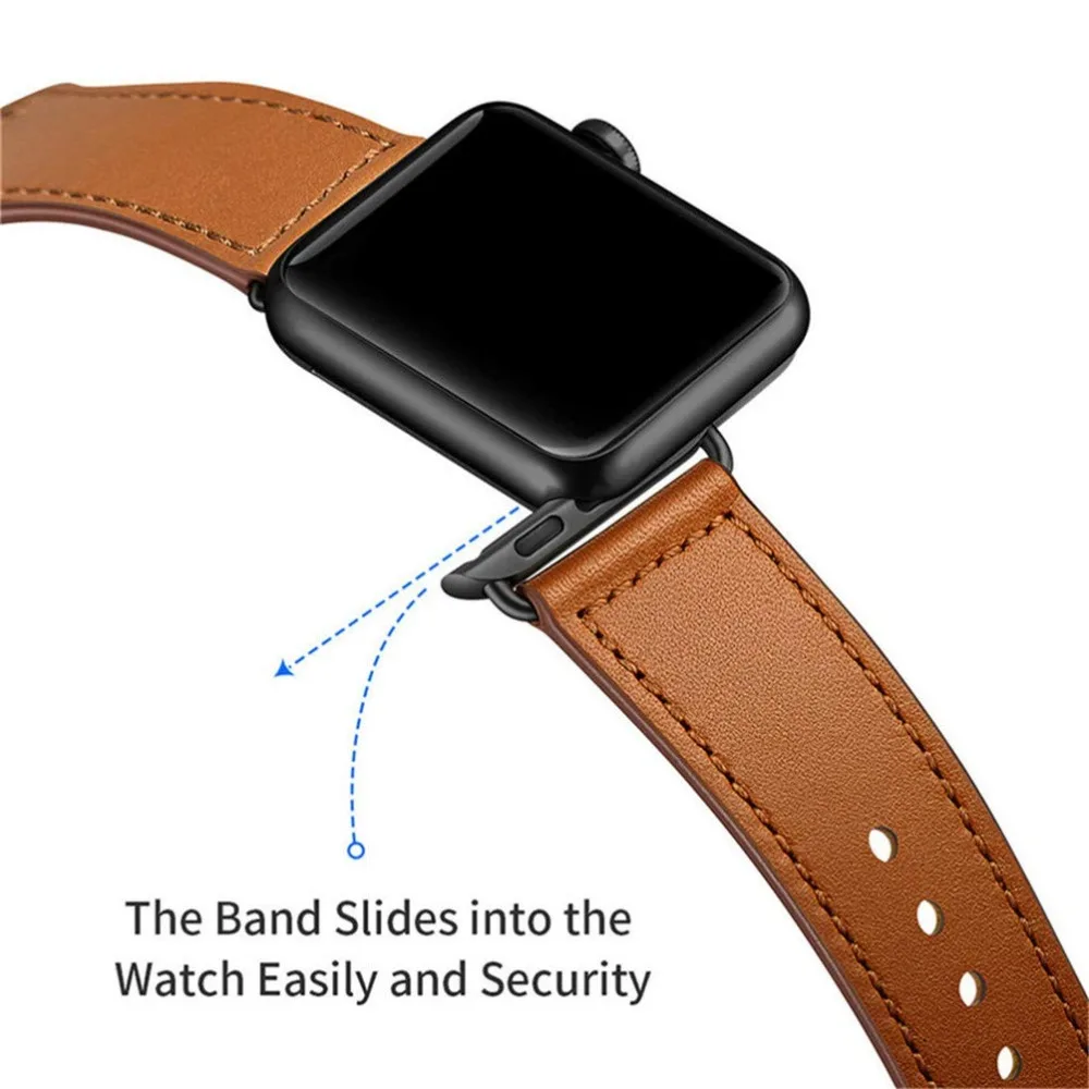 Кожаный ремешок для Apple watch band 44 мм 40 мм iWatch band 42 мм 38 мм ремешок для часов из натуральной кожи браслет Apple watch 4 3 2 1