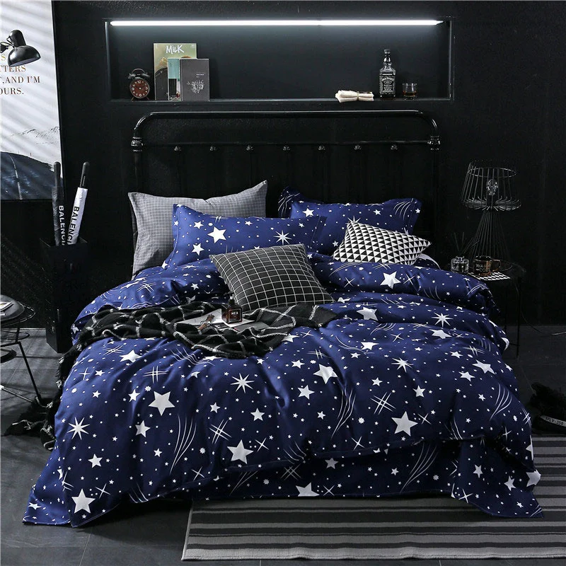 Комплект постельного белья Star Blue из 4 предметов пододеяльник с мультяшным