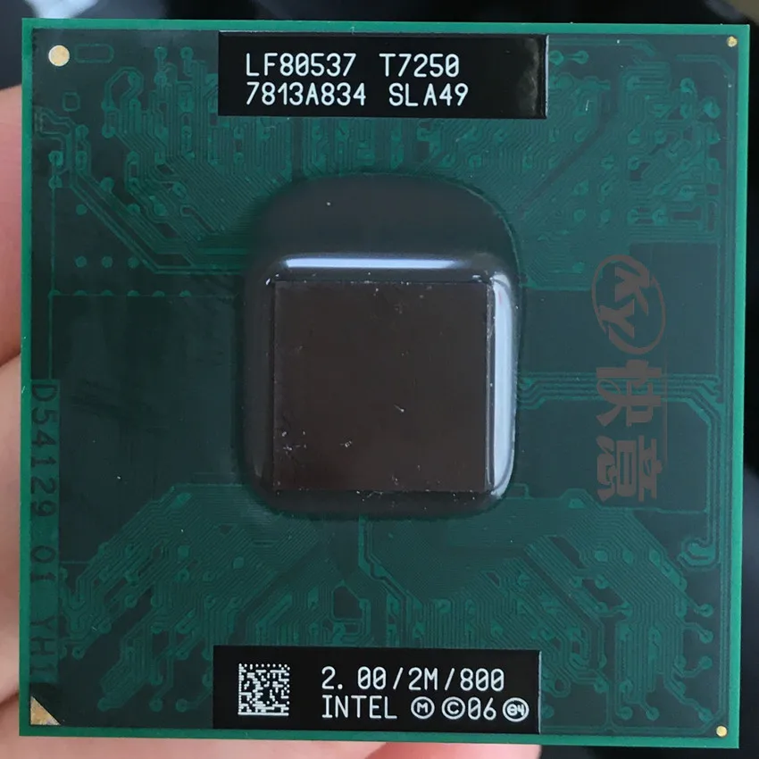 Двухъядерный процессор Intel Core 2 Duo T7250 0 ГГц двухъядерный с двумя потоками м разъем