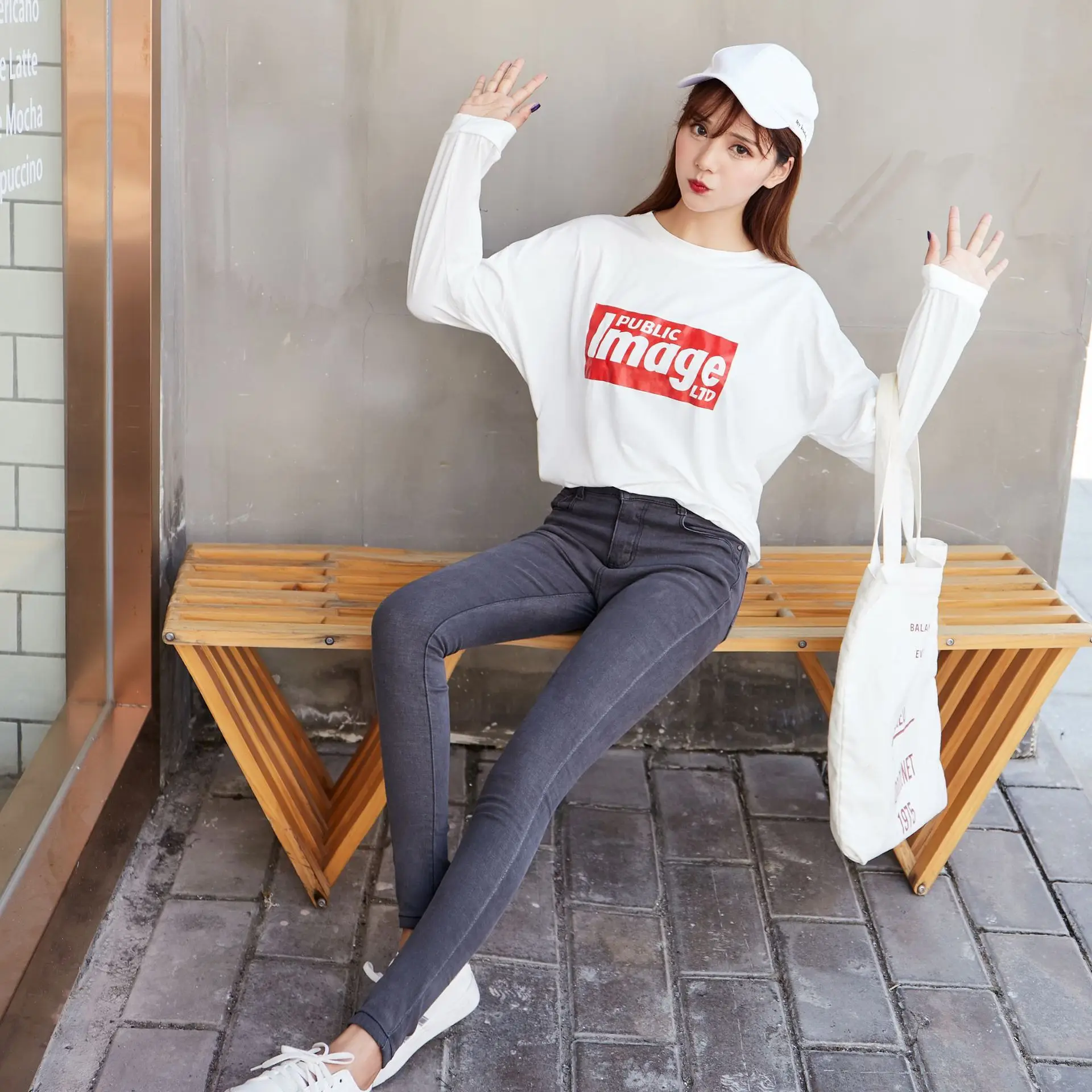 2020 thin waist jeans nine Korean female grey legging feet pencil pants 9 black women jeans 2020 thin waist jeans nine Korean female grey legging feet pencil pants 9 black women jeans