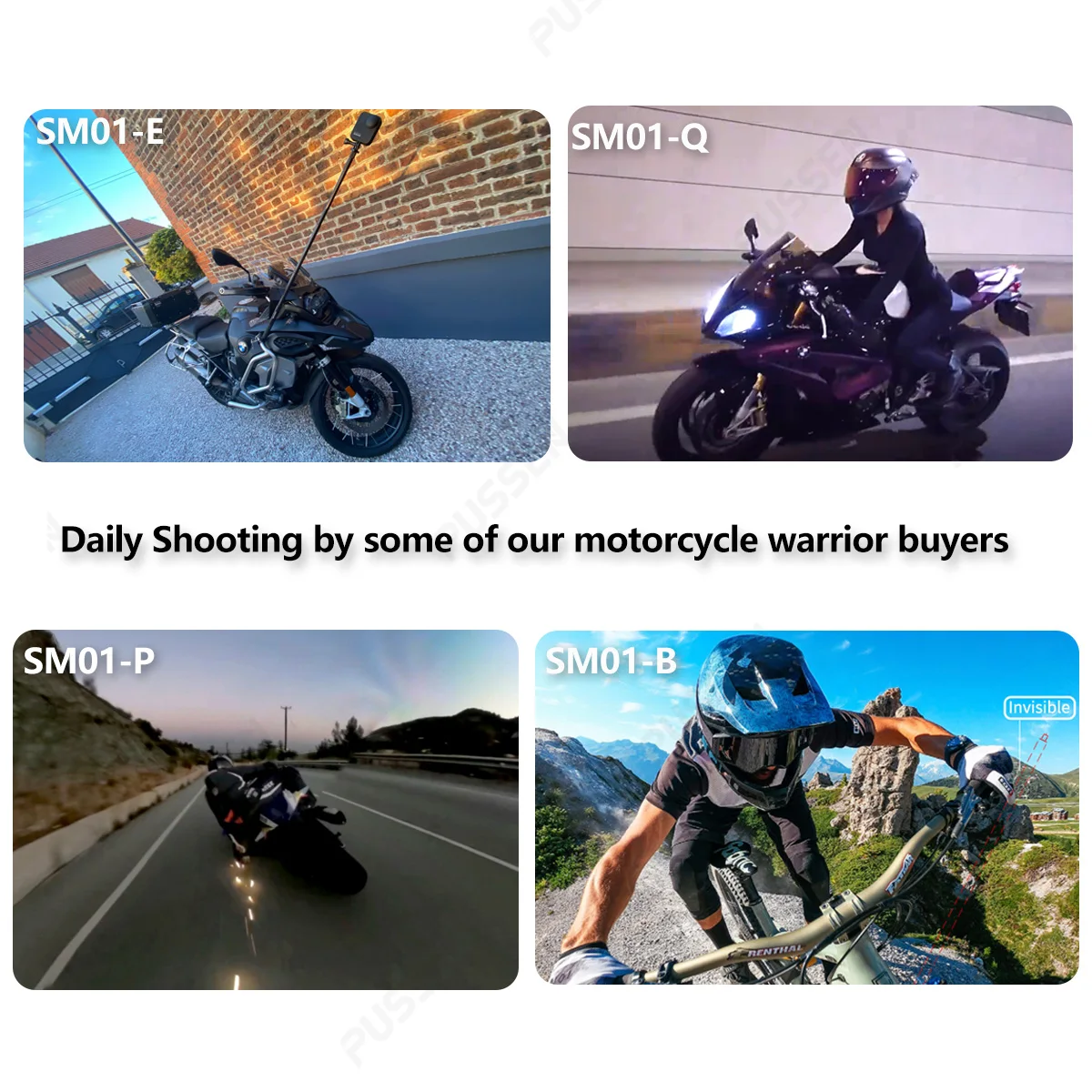 UNSTINCER Pince Caméra Action - Support Guidon Moto/Vélo Avec Adaptateur | Accessoire GoPro