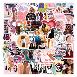 10/30/50Pcs Cool Féministe Femmes Dessin Animé Autocollant Réfrigérateur Guitare Ordinateur Portable Autocollants Graffiti Moto Étanche Autocollants 