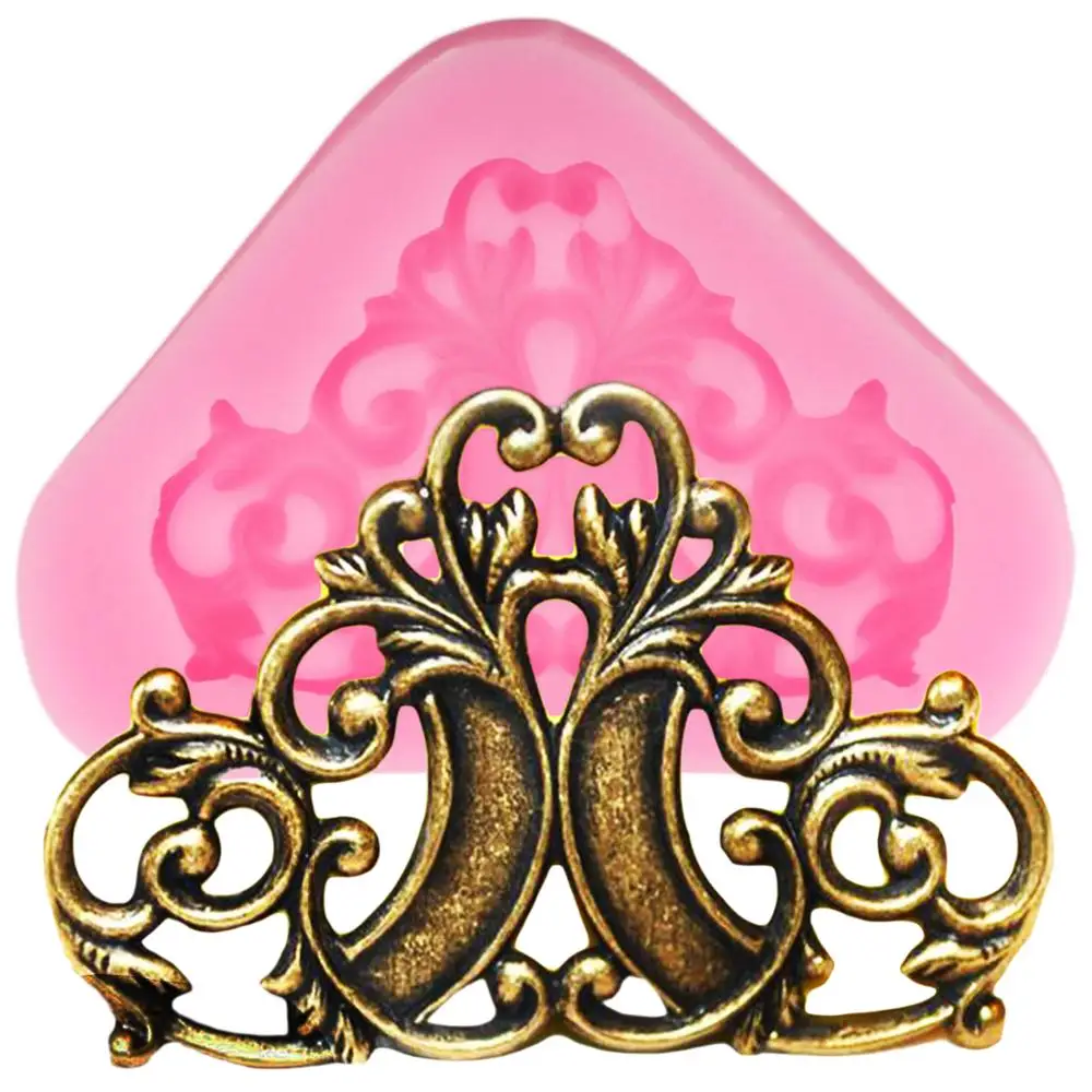 Baroque Scroll Relief Silicone Molds Cake Border Fondant Mold Decorating Tools Candy Polymer Clay Chocolate Gumpaste Mould | Дом и сад