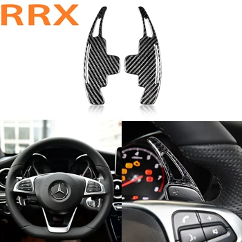 

For Mercedes C W205 E CLA GLC GLA 2015-up Carbon Fiber Car Steering Wheel Paddle Shift Paddle Shifter Car-styling Refit